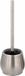Merkloos RVS Toiletborstel met Houder Rond Cilinder 37 cm Zilver