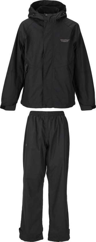 Weather Report Regenanzug 2er Set Jagger Jr AWG Rain - Zwart - Maat 104 - Unisex - Kinderen