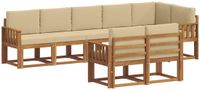 vidaXL - Acacia Hout Loungeset 8-Zits Natuurlijk en Beige