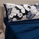 PETTI Artigiani Italiani Beddengoed van katoen met kussenslopen, digitale print voor tweepersoonsbed, beddengoedset voor tweepersoonsbed, Mariposa-03, 100% Made in Italy