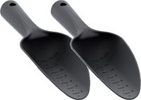 Prosperplast Tuinschepje - Set van 2x stuks - kunststof - 28 cm - verplantschepje - zwart