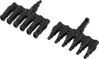 TRU COMPONENTS TC-13805808 6-voudige PV-aftakverbinderset Zwart Inhoud: 2 stuk(s)