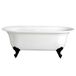 Hudson Reed Richmond Baignoire îlot rétro sur pieds ovale - 78 x 173 cm - Pieds noirs aigle