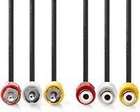 Nedis CVGL24305BK20 Câble vidéo composite 2 m 3x RCA Noir