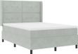 vidaXL Boxspring bed met hoofdeinde Lichtgrijs 140 x 190 cm Fluweel