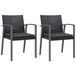 VidaXL Tuinstoel Terras Gecapitonneerde zitting Polyester Grijs