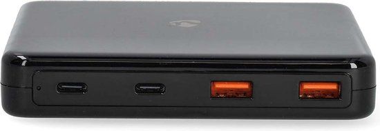 Nedis Oplader - 65 W - GaN - Snellaad functie - 4 Outputs - USB-A / USB-C - 1.5 m - Zwart