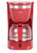 LIVOO Machine à café électrique DOD163RC, 1,25 litre, 12 tasses, 800 W, Rouge