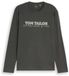 Tom Tailor T-shirt met lange mouwen en logoprint Darkest Olive XXXL