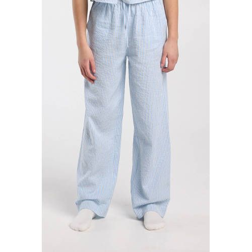 America Today pyjamabroek gestreept blauw/wit