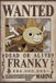 Your Decoration B.V. Poster One Piece - Wanted Franky Wano 38x52cm