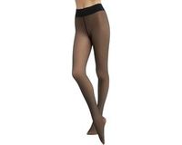 DIM Dames fleece panty effet transparent Thermal 80D zwart Maat 3/4
