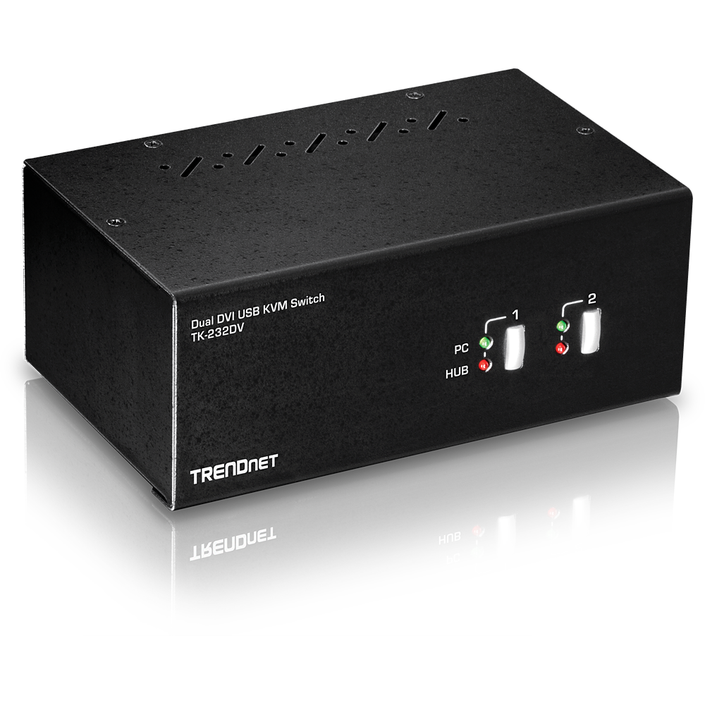 TRENDnet TK-232DV KVM Switch - 2K Ultra HD - 2x USB Type-B