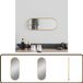 vidaXL Wandspiegel 40x15 cm ovaal goudkleurig