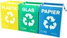 SIXTOL Sort Easy 3 Basic DE, afvalscheidingszakset, 30 x 30 x 40 cm, 3 x 36 liter