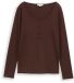 Tom Tailor Chemise à manches longues coupe ajustée - Dark Pecan Brown - Taille L