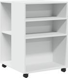 vidaXL Bijzettafel met wielen wit 55x60x78 cm bewerkt hout