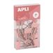 APLI 19984 - Klapklemmen van gehard staal, 19 mm, 15 stuks, roze