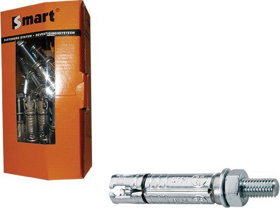 pgb-Europe SMART | Keilbout SMART+ankerstang M10x10x80 Zn | 15 st