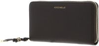 COCCINELLE Leren portemonnee Pansy Wallet Grained Leather Fango donkergroen