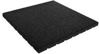 IVOL Rubber tegels 30 mm - 1 m² (4 tegels van 50 x 50 cm) - Zwart