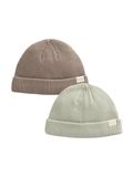 Next - Jongens - Set van 2 gebreide babybeanies - Bruin