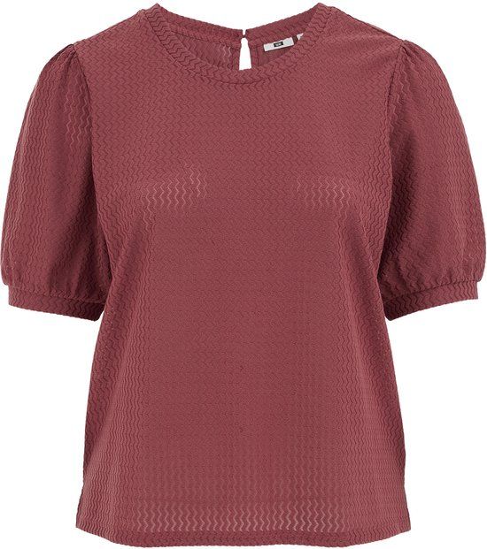 WE Fashion Dames jersey T-shirt met structuur - Curve