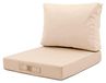 Coussin pour meubles de jardin, housse amovible, pour extérieur, 50 x 50 cm, remplacement pour fauteuil, banquette et chaise, imperméable et confortable, beige