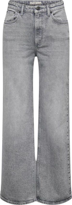 ONLY ONLJUICY High Waist Wide Leg Jeans - Medium Grey Denim - Women's W30/L30