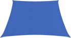 vidaXL Zonnezeil 160 g/m² 3/4x2 m HDPE Blauw