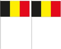 Merkloos / Sans marque Suthor Papierverarbeitung Gmbh & Co Kg Zwaaivlaggetjes België - 100x - 12 x 24 cm