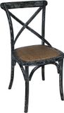 Bolero houten stoelen met gekruiste rugleuning black wash (2 stuks)