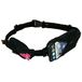 SPIbelt Dubbele zak lopende riem, zwarte stof/zwarte rits/logoband