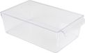 Urban Living Koelkast/keuken organizer mand/bak - transparant - kunststof - L32 x B20 x H10 cm