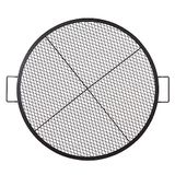 VEVOR X-Marks vuurkorf met grillrooster, diameter 910 x 25 mm, van staal met handgreep en verstevigingsdraad in X-vorm. Geschikt voor draagbaar koken tijdens kamperen en evenementen in de open lucht, kleur zwart