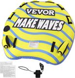 VEVOR Bootsleepbuis, Opblaasbare Sleepbuis voor 1-3 Rijders Met Bumpervinnen, 510 Lbs Watersportsleepbuizen voor Het Trekken Van Boten, Volledige Nylon Hoes