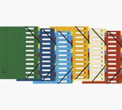 Exacompta 5312E Harmonika Sorteermap, A4, 12 vakken, Assorted Colours, Pack of 6