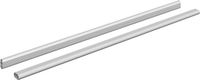 vidaXL Kaststang - 2 stuks - Zilver - 764 x 15 x 29 mm - Aluminiumlegering