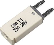 Hansor Circuit Breaker Mini, type 3. Manual Reset, 25A CBA3 Series 25A Zekeringautomaat standaard vlakzekering 25 A Wit