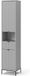 Vicco Eliza Armoire de salle de bain – 40 x 190 cm avec portes et tiroir Gris