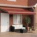 Maison Exclusive - Pare-soleil manuel, 4 x 3,5 mètre, rayé orange et marron