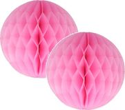 Merkloos / Sans marque Fest-Dekor Gmbh 6x Papieren kerstballen roze 10 cm