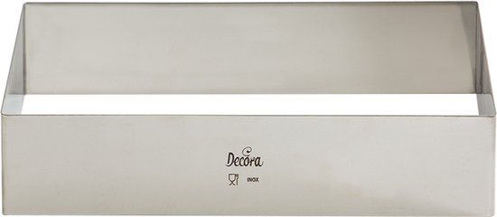 Decora 0063763, Cakevorm, Rechthoekig, Roestvrijstaal, 260 mm, 110 mm