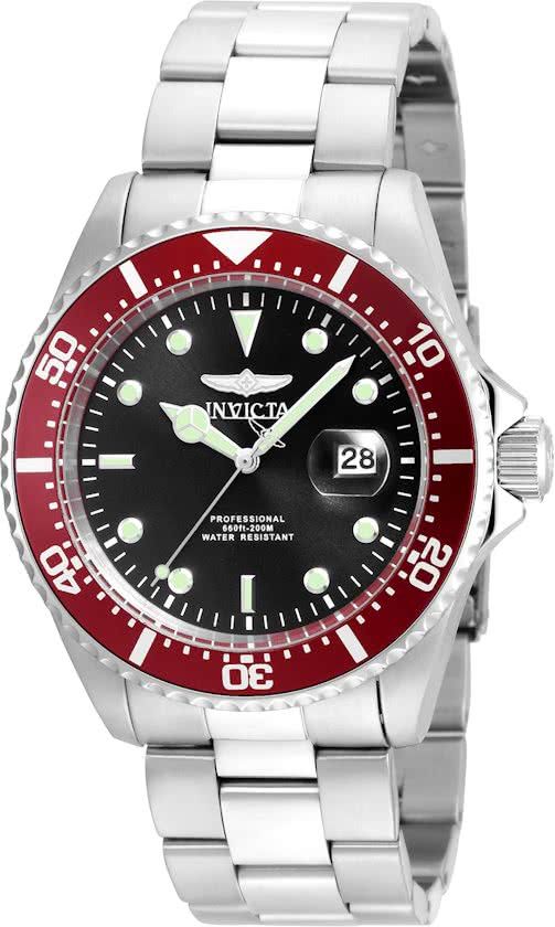Invicta Pro Diver 22020 - Horloge - Heren - RVS - Zilver - Quartz - Ø 43 mm