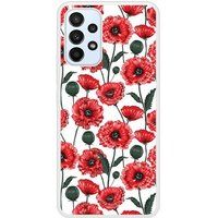 Samsung Galaxy A23 Fleurs de pavot Verstevigd hoesje met sublimatie bedrukking