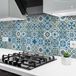 Ambiance Sticker Tegelstickers voor de keuken en badkamer - 24 Rebecca Azulejo tegelstickers - 24 stickers 10x10cm
