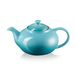 Le Creuset Geëmailleerde klassieke theepot van aardewerk, 1,3 liter, voor 3-4 kopjes, groenblauw