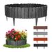 GARDENIX 2,3 m houtlook bloemperkrand, gazonrand, tuinpalissade, beetzhek (antraciet)