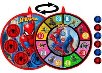 MARVEL Spider-Man Dartbord met klittenband, diameter 36 cm, dubbelzijdig, 6 ballen
