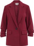 WE Fashion Dames slim fit blazer met rimpeleffect